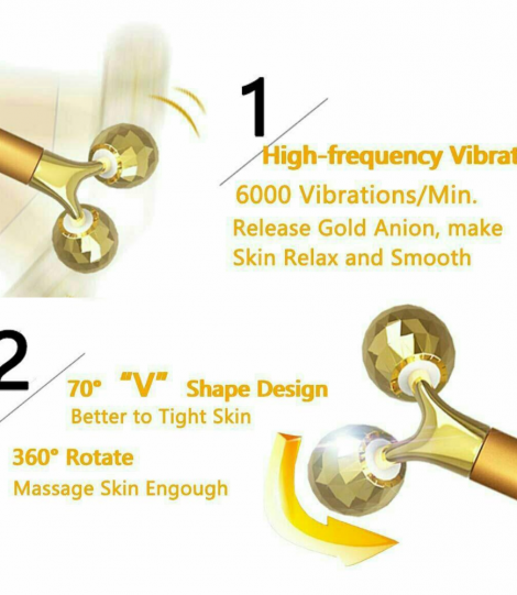 24K golden beauty roller