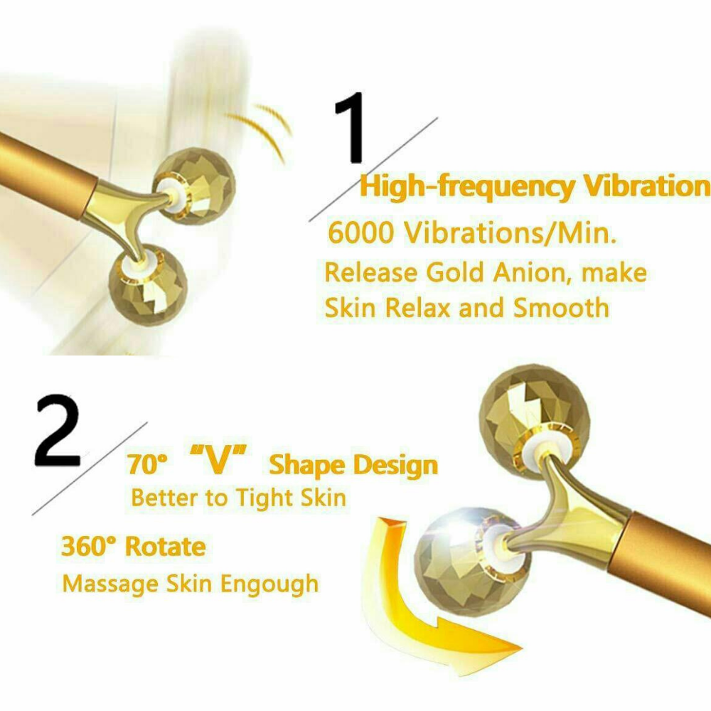 24K golden beauty roller